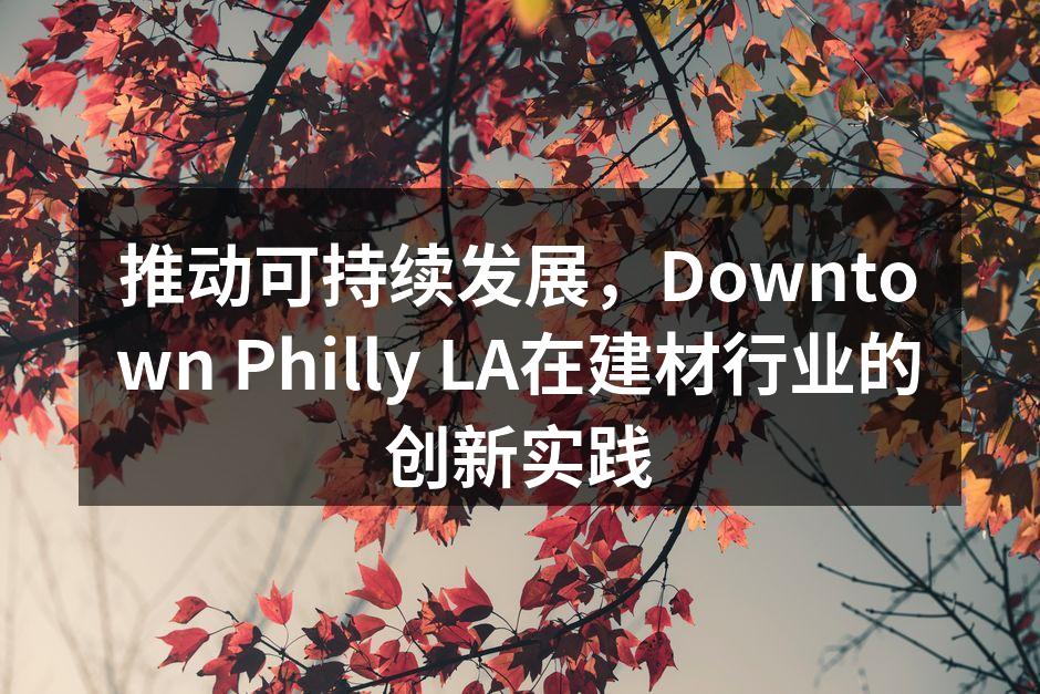 推动可持续发展，Downtown Philly LA在建材行